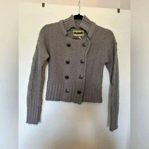 Free People Cropped Grey Sweater